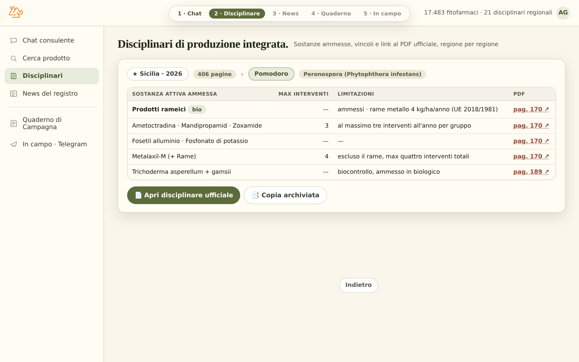 Agronomo — schermata 3